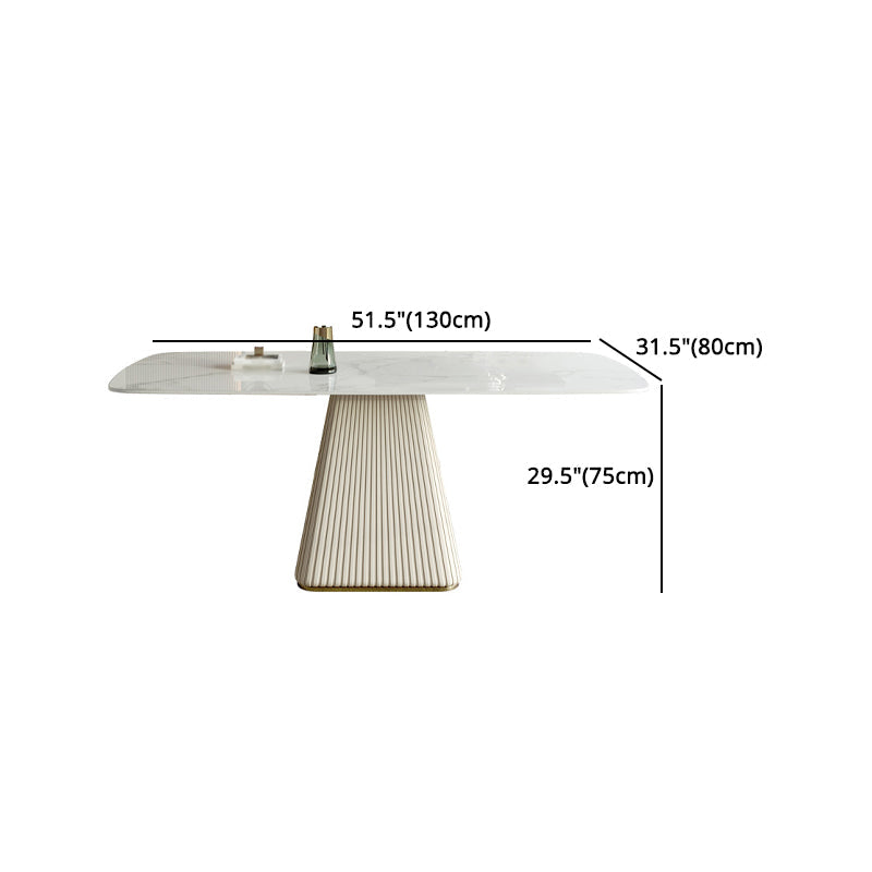 Designer Style Sintered Stone Top Dining Set 1/4/5/6 Pieces Dining Table with Chairs Clearhalo 'Dining Room Sets' 'Dining Tables & Seating' 'dining_room_set' 'furn' 'furn_dining_room_set' 'Furniture' 'furniture_dining_room_set' 'Kitchen & Dining Furniture' 5042924