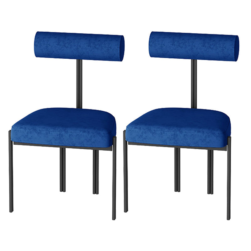 Modern Round Sintered Stone Dining Table Set 1/2/5 Pieces Dining Set for Home Use 2 Blue Chairs Clearhalo 'Dining Room Sets' 'Dining Tables & Seating' 'dining_room_set' 'furn' 'furn_dining_room_set' 'Furniture' 'furniture_dining_room_set' 'Kitchen & Dining Furniture' 5042934