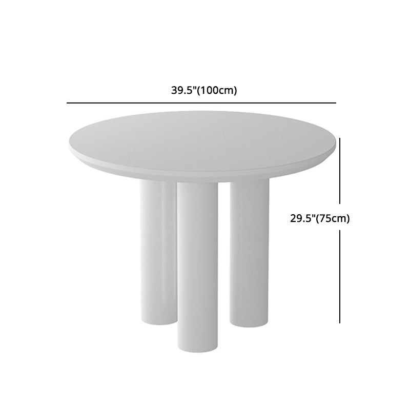 Modern Round Sintered Stone Dining Table Set 1/2/5 Pieces Dining Set for Home Use Clearhalo 'Dining Room Sets' 'Dining Tables & Seating' 'dining_room_set' 'furn' 'furn_dining_room_set' 'Furniture' 'furniture_dining_room_set' 'Kitchen & Dining Furniture' 5042941