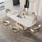 1/4/5/7/9 Pcs Dining Room Table and Chair Set Sintered Stone Dining Table Set 7 Pieces: Table, 6 Chairs Clearhalo 'Dining Room Sets' 'Dining Tables & Seating' 'dining_room_set' 'furn' 'furn_dining_room_set' 'Furniture' 'furniture_dining_room_set' 'Kitchen & Dining Furniture' 5042948