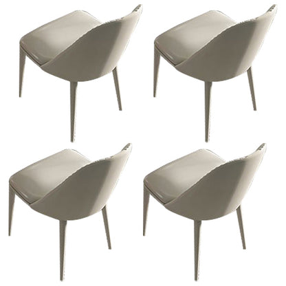 Modern Style Sintered Stone Dining Table Set 1/2/3/4/5/6/7 Pieces Dining Set 4 White Chairs Clearhalo 'Dining Room Sets' 'Dining Tables & Seating' 'dining_room_set' 'furn' 'furn_dining_room_set' 'Furniture' 'furniture_dining_room_set' 'Kitchen & Dining Furniture' 5042962