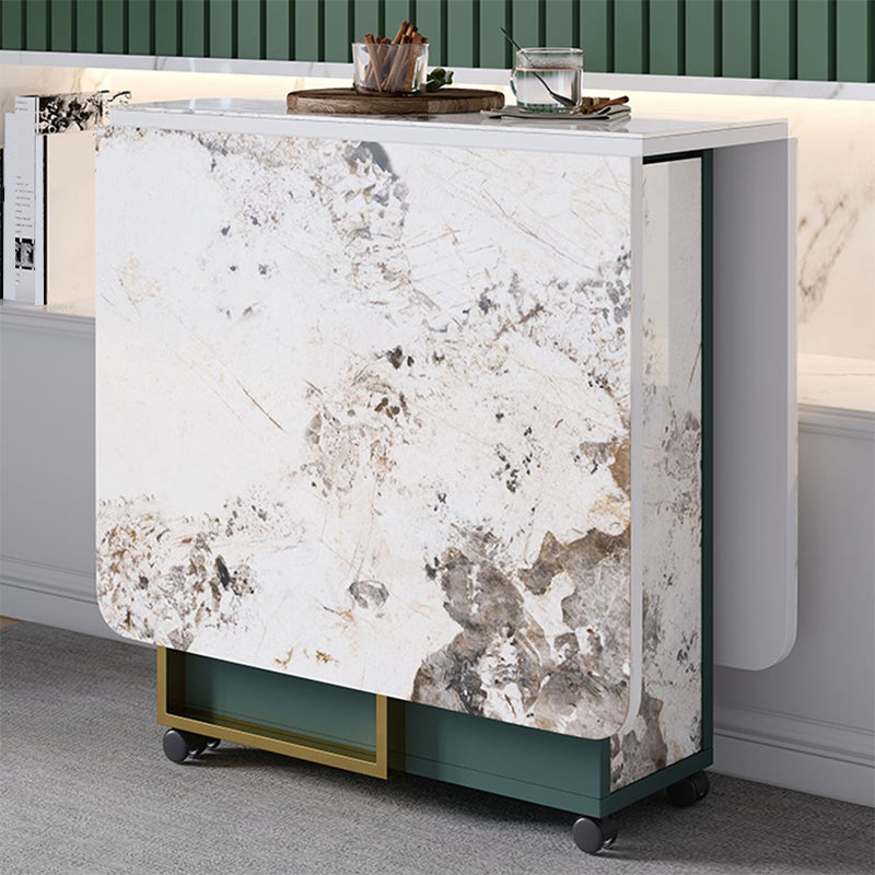 Modern Foldable Dinette Set 1/2/3/5 Pieces Rectangle White Sintered Stone Dining Table Set Clearhalo 'Dining Room Sets' 'Dining Tables & Seating' 'dining_room_set' 'furn' 'furn_dining_room_set' 'Furniture' 'furniture_dining_room_set' 'Kitchen & Dining Furniture' 5042981