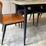 Modern Grey Dinette Set 1/4/6/8 Pieces Rectangle Sintered Stone Top Dining Table Set Clearhalo 'Dining Room Sets' 'Dining Tables & Seating' 'dining_room_set' 'furn' 'furn_dining_room_set' 'Furniture' 'furniture_dining_room_set' 'Kitchen & Dining Furniture' 5043043