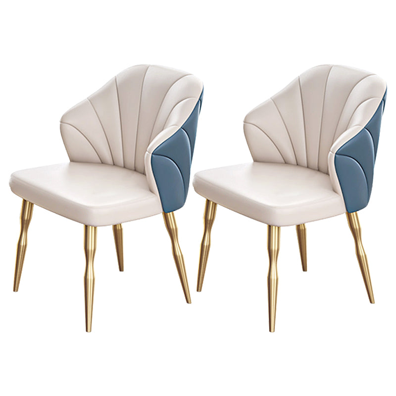 Glam Iron Dinette Set 1/2/5/7 Pieces Rectangle Sintered Stone Top Dining Table Set 2 Blue Chairs Clearhalo 'Dining Room Sets' 'Dining Tables & Seating' 'dining_room_set' 'furn' 'furn_dining_room_set' 'Furniture' 'furniture_dining_room_set' 'Kitchen & Dining Furniture' 5043061