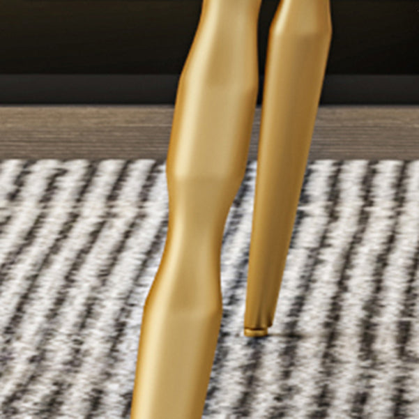 Glam Iron Dinette Set 1/2/5/7 Pieces Rectangle Sintered Stone Top Dining Table Set Clearhalo 'Dining Room Sets' 'Dining Tables & Seating' 'dining_room_set' 'furn' 'furn_dining_room_set' 'Furniture' 'furniture_dining_room_set' 'Kitchen & Dining Furniture' 5043065