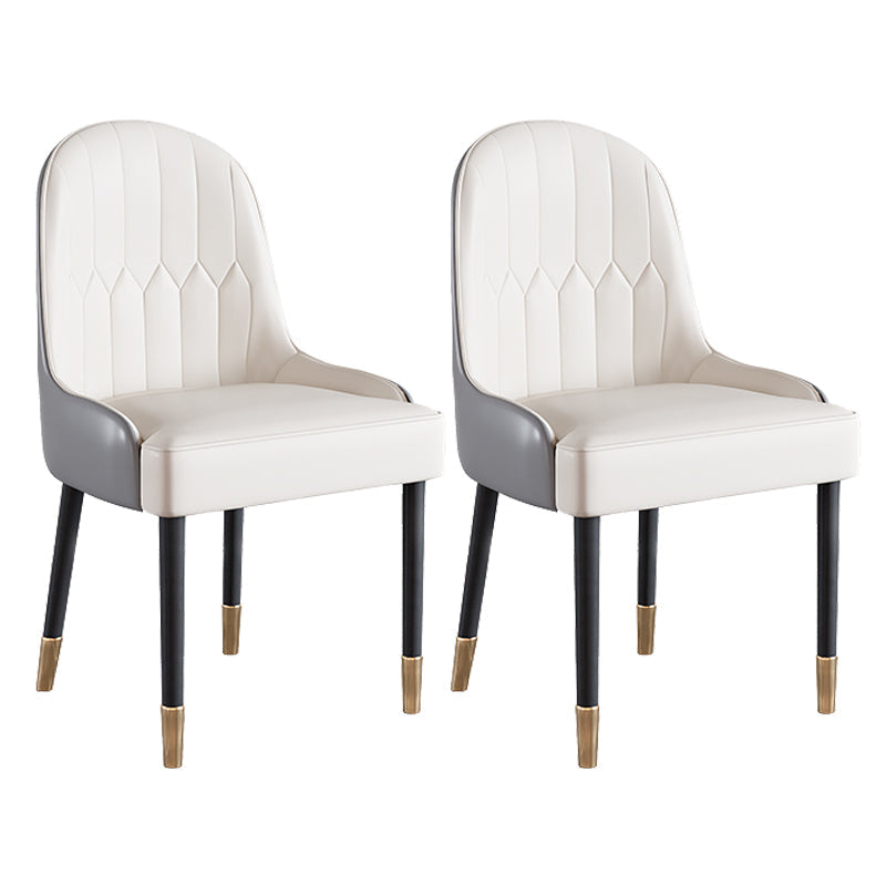 Glam Iron Dinette Set 1/2/5/6 Pieces Rectangle White Sintered Stone Top Dining Table Set 2 Grey Chairs Clearhalo 'Dining Room Sets' 'Dining Tables & Seating' 'dining_room_set' 'furn' 'furn_dining_room_set' 'Furniture' 'furniture_dining_room_set' 'Kitchen & Dining Furniture' 5043086