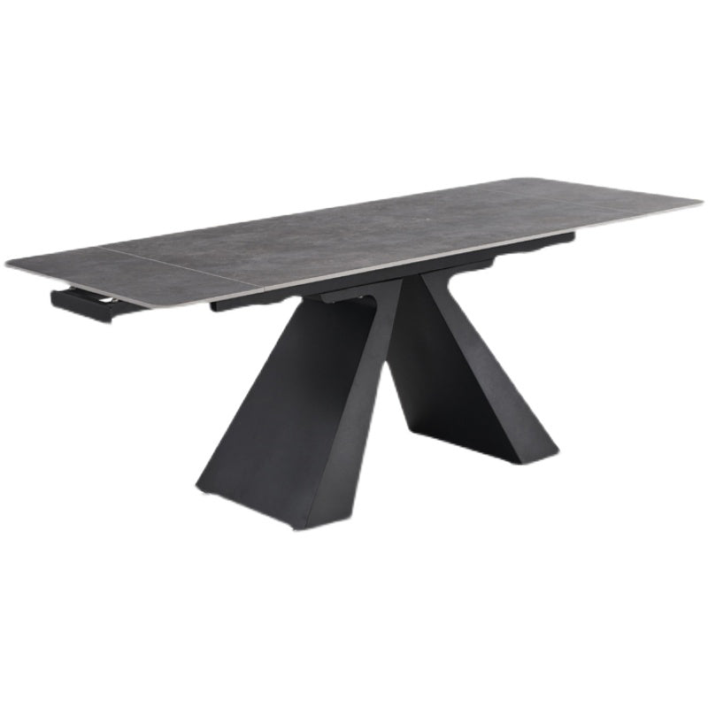 Modern Scalable Dinette Set 1/4/5/7 Pieces Grey Sintered Stone Top Dining Table Set Clearhalo 'Dining Room Sets' 'Dining Tables & Seating' 'dining_room_set' 'furn' 'furn_dining_room_set' 'Furniture' 'furniture_dining_room_set' 'Kitchen & Dining Furniture' 5043103