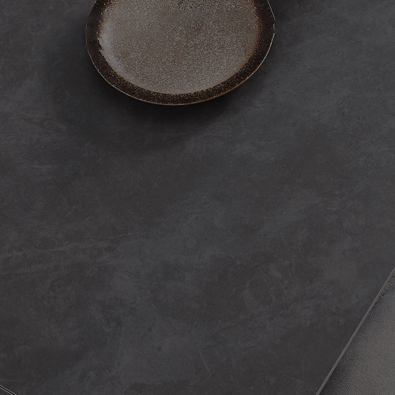 Modern Scalable Dinette Set 1/4/5/7 Pieces Grey Sintered Stone Top Dining Table Set Clearhalo 'Dining Room Sets' 'Dining Tables & Seating' 'dining_room_set' 'furn' 'furn_dining_room_set' 'Furniture' 'furniture_dining_room_set' 'Kitchen & Dining Furniture' 5043104