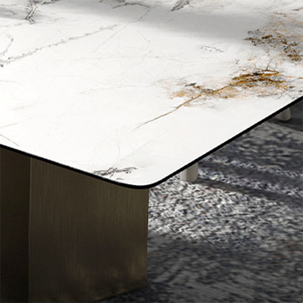 Designer Style Sintered Stone Dining Set Rectangle 1/2/3/6/7 Pieces Dining Room Table Set Clearhalo 'Dining Room Sets' 'Dining Tables & Seating' 'dining_room_set' 'furn' 'furn_dining_room_set' 'Furniture' 'furniture_dining_room_set' 'Kitchen & Dining Furniture' 5043160