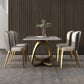 Luxury Sintered Stone Top Dining Set Rectangle 1/2/5/6/7 Pieces Dining Room Table Set Clearhalo 'Dining Room Sets' 'Dining Tables & Seating' 'dining_room_set' 'furn' 'furn_dining_room_set' 'Furniture' 'furniture_dining_room_set' 'Kitchen & Dining Furniture' 5043174