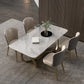 Luxury Sintered Stone Top Dining Set Rectangle 1/2/5/6/7 Pieces Dining Room Table Set 5 Pieces: Table, 4 Chairs Clearhalo 'Dining Room Sets' 'Dining Tables & Seating' 'dining_room_set' 'furn' 'furn_dining_room_set' 'Furniture' 'furniture_dining_room_set' 'Kitchen & Dining Furniture' 5043176