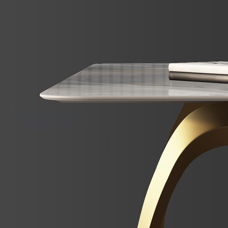 Luxury Sintered Stone Top Dining Set Rectangle 1/2/5/6/7 Pieces Dining Room Table Set Clearhalo 'Dining Room Sets' 'Dining Tables & Seating' 'dining_room_set' 'furn' 'furn_dining_room_set' 'Furniture' 'furniture_dining_room_set' 'Kitchen & Dining Furniture' 5043181