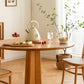 Round Top Dining Table Contemporary Table with Pedestal Base Clearhalo 'Dining Tables & Seating' 'Dining Tables' 'dining_table' 'Furniture' 'furniture_dining_table' 'Kitchen & Dining Furniture' 5043198