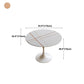 Round Top Dining Table Contemporary Table with Pedestal Base Clearhalo 'Dining Tables & Seating' 'Dining Tables' 'dining_table' 'Furniture' 'furniture_dining_table' 'Kitchen & Dining Furniture' 5043203