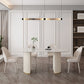 Modern Oval Dining Table Stone and Metal Double Pedestal Dining Table in White Clearhalo 'Dining Tables & Seating' 'Dining Tables' 'dining_table' 'furn' 'furn_dining_table' 'Furniture' 'furniture_dining_table' 'Kitchen & Dining Furniture' 5043218