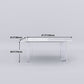 Stone Center Top Dining table Acrylic Double Pedestal Modern White Dinette Table Clearhalo 'Dining Tables & Seating' 'Dining Tables' 'dining_table' 'furn' 'furn_dining_table' 'Furniture' 'furniture_dining_table' 'Kitchen & Dining Furniture' 5043235