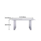 Stone Center Top Dining table Acrylic Double Pedestal Modern White Dinette Table Clearhalo 'Dining Tables & Seating' 'Dining Tables' 'dining_table' 'furn' 'furn_dining_table' 'Furniture' 'furniture_dining_table' 'Kitchen & Dining Furniture' 5043237