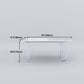 Stone Center Top Dining table Acrylic Double Pedestal Modern White Dinette Table Clearhalo 'Dining Tables & Seating' 'Dining Tables' 'dining_table' 'furn' 'furn_dining_table' 'Furniture' 'furniture_dining_table' 'Kitchen & Dining Furniture' 5043240