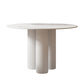 Round Standard Height Dining Table Modern Stone and Metal White Dinette Table Legs 51.2"L x 51.2"W x 29.5"H Without Chairs Clearhalo 'Dining Tables & Seating' 'Dining Tables' 'dining_table' 'furn' 'furn_dining_table' 'Furniture' 'furniture_dining_table' 'Kitchen & Dining Furniture' 5043250