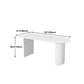 Irregular Shape Dining Table in White Modern Island Table with Double Pedestal Clearhalo 'Dining Tables & Seating' 'Dining Tables' 'dining_table' 'furn' 'furn_dining_table' 'Furniture' 'furniture_dining_table' 'Kitchen & Dining Furniture' 5043275