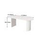 Irregular Shape Dining Table in White Modern Island Table with Double Pedestal Clearhalo 'Dining Tables & Seating' 'Dining Tables' 'dining_table' 'furn' 'furn_dining_table' 'Furniture' 'furniture_dining_table' 'Kitchen & Dining Furniture' 5043276