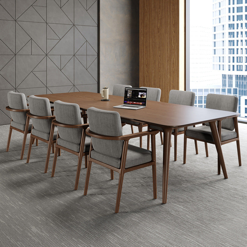 Pine Wood Top Dining Table Contemporary Dining Table with 4 Legs 86.6"L x 31.5"W x 29.5"H Without Chairs Clearhalo 'Dining Tables & Seating' 'Dining Tables' 'dining_table' 'furn' 'furn_dining_table' 'Furniture' 'furniture_dining_table' 'Kitchen & Dining Furniture' 5043279