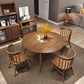 Industrial Solid Wood Dining Table Extendable Trestle Dining Table with 4 Legs Walnut 47.2"L x 47.2"W x 29.5"H Without Chairs Clearhalo 'Dining Tables & Seating' 'Dining Tables' 'dining_table' 'furn' 'furn_dining_table' 'Furniture' 'furniture_dining_table' 'Kitchen & Dining Furniture' 5043296