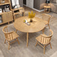 Industrial Solid Wood Dining Table Extendable Trestle Dining Table with 4 Legs Natural 55.1"L x 55.1"W x 29.5"H Without Chairs Clearhalo 'Dining Tables & Seating' 'Dining Tables' 'dining_table' 'furn' 'furn_dining_table' 'Furniture' 'furniture_dining_table' 'Kitchen & Dining Furniture' 5043299
