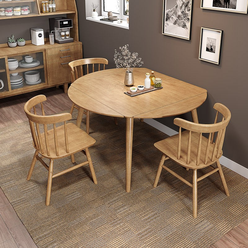 Industrial Solid Wood Dining Table Extendable Trestle Dining Table with 4 Legs Clearhalo 'Dining Tables & Seating' 'Dining Tables' 'dining_table' 'furn' 'furn_dining_table' 'Furniture' 'furniture_dining_table' 'Kitchen & Dining Furniture' 5043306