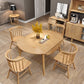 Industrial Solid Wood Dining Table Extendable Trestle Dining Table with 4 Legs Clearhalo 'Dining Tables & Seating' 'Dining Tables' 'dining_table' 'furn' 'furn_dining_table' 'Furniture' 'furniture_dining_table' 'Kitchen & Dining Furniture' 5043308