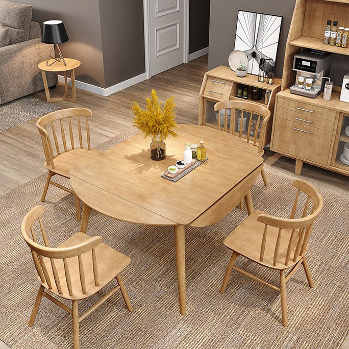 Industrial Solid Wood Dining Table Extendable Trestle Dining Table with 4 Legs Clearhalo 'Dining Tables & Seating' 'Dining Tables' 'dining_table' 'furn' 'furn_dining_table' 'Furniture' 'furniture_dining_table' 'Kitchen & Dining Furniture' 5043308