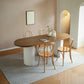 Modern Dining Oval Table Dining Wooden Table for Restaurant with Wood Legs 63"L x 27.6"W x 29.5"H Without Chairs Clearhalo 'Dining Tables & Seating' 'Dining Tables' 'dining_table' 'furn' 'furn_dining_table' 'Furniture' 'furniture_dining_table' 'Kitchen & Dining Furniture' 5043315