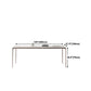 Sintered Stone Top Luxury White Table for Restaurant Rectangle Dining Table with 4 Legs Clearhalo 'Dining Tables & Seating' 'Dining Tables' 'dining_table' 'Furniture' 'furniture_dining_table' 'Kitchen & Dining Furniture' 5043374