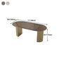 Gold Base Double Pedestal Table Modern Oval Metal Dinner Table Kitchen Home Clearhalo 'Dining Tables & Seating' 'Dining Tables' 'dining_table' 'furn' 'furn_dining_table' 'Furniture' 'furniture_dining_table' 'Kitchen & Dining Furniture' 5043440