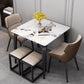Industrial Sintered Stone Dining Table Metal Dining Table for Dining Room White Grey Without Chairs Clearhalo 'Dining Tables & Seating' 'Dining Tables' 'dining_table' 'furn' 'furn_dining_table' 'Furniture' 'furniture_dining_table' 'Kitchen & Dining Furniture' 5043441