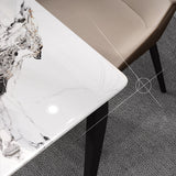 Industrial Sintered Stone Dining Table Metal Dining Table for Dining Room Clearhalo 'Dining Tables & Seating' 'Dining Tables' 'dining_table' 'furn' 'furn_dining_table' 'Furniture' 'furniture_dining_table' 'Kitchen & Dining Furniture' 5043446