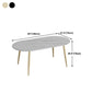 Modern Oval Dinette Table White Home Kitchen Dinner Stone Top 4-foot Resin Table Clearhalo 'Dining Tables & Seating' 'Dining Tables' 'dining_table' 'furn' 'furn_dining_table' 'Furniture' 'furniture_dining_table' 'Kitchen & Dining Furniture' 5043466
