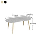 Modern Oval Dinette Table White Home Kitchen Dinner Stone Top 4-foot Resin Table Clearhalo 'Dining Tables & Seating' 'Dining Tables' 'dining_table' 'furn' 'furn_dining_table' 'Furniture' 'furniture_dining_table' 'Kitchen & Dining Furniture' 5043468