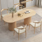 Contemporary Style Dining Oval Table Dining Wooden Table for Restaurant with Wood Legs 70.9"L x 35.4"W x 29.5"H Without Chairs Clearhalo 'Dining Tables & Seating' 'Dining Tables' 'dining_table' 'furn' 'furn_dining_table' 'Furniture' 'furniture_dining_table' 'Kitchen & Dining Furniture' 5043469