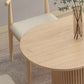 Contemporary Style Dining Oval Table Dining Wooden Table for Restaurant with Wood Legs Clearhalo 'Dining Tables & Seating' 'Dining Tables' 'dining_table' 'furn' 'furn_dining_table' 'Furniture' 'furniture_dining_table' 'Kitchen & Dining Furniture' 5043475