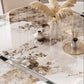 Modern Style Metal Dining Table Sintered Stone Top Table for Dining Room Clearhalo 'Dining Tables & Seating' 'Dining Tables' 'dining_table' 'furn' 'furn_dining_table' 'Furniture' 'furniture_dining_table' 'Kitchen & Dining Furniture' 5043521
