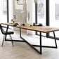 Industrial Solid Wood Table for Restaurant Rectangle Dining Table with Trestle Base 70.9"L x 31.5"W x 29.5"H Without Chairs Clearhalo 'Dining Tables & Seating' 'Dining Tables' 'dining_table' 'furn' 'furn_dining_table' 'Furniture' 'furniture_dining_table' 'Kitchen & Dining Furniture' 5043527