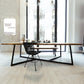Industrial Solid Wood Table for Restaurant Rectangle Dining Table with Trestle Base 78.7"L x 31.5"W x 29.5"H Without Chairs Clearhalo 'Dining Tables & Seating' 'Dining Tables' 'dining_table' 'furn' 'furn_dining_table' 'Furniture' 'furniture_dining_table' 'Kitchen & Dining Furniture' 5043528