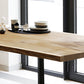 Industrial Solid Wood Table for Restaurant Rectangle Dining Table with Trestle Base Clearhalo 'Dining Tables & Seating' 'Dining Tables' 'dining_table' 'furn' 'furn_dining_table' 'Furniture' 'furniture_dining_table' 'Kitchen & Dining Furniture' 5043534