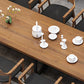 Industrial Solid Wood Table for Restaurant Dining Table with Trestle Base Clearhalo 'Dining Tables & Seating' 'Dining Tables' 'dining_table' 'furn' 'furn_dining_table' 'Furniture' 'furniture_dining_table' 'Kitchen & Dining Furniture' 5043553