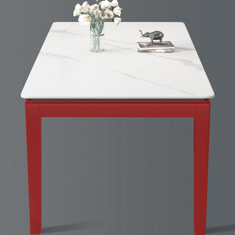 Medieval Modern Sintered Stone Dining Table Rectangle Indoor Table with 4 Legs Clearhalo 'Dining Tables & Seating' 'Dining Tables' 'dining_table' 'furn' 'furn_dining_table' 'Furniture' 'furniture_dining_table' 'Kitchen & Dining Furniture' 5043578