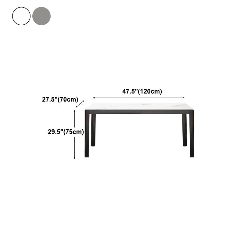 Medieval Modern Sintered Stone Dining Table Rectangle Indoor Table with 4 Legs Clearhalo 'Dining Tables & Seating' 'Dining Tables' 'dining_table' 'furn' 'furn_dining_table' 'Furniture' 'furniture_dining_table' 'Kitchen & Dining Furniture' 5043579