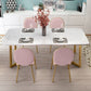 Rectangle Stone Dining Table Traditional Luxury Dinette Table for Home 70.9"L x 35.4"W x 29.5"H Without Chairs Clearhalo 'Dining Tables & Seating' 'Dining Tables' 'dining_table' 'furn' 'furn_dining_table' 'Furniture' 'furniture_dining_table' 'Kitchen & Dining Furniture' 5043600