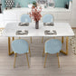 Rectangle Stone Dining Table Traditional Luxury Dinette Table for Home 51.2"L x 27.6"W x 29.5"H Without Chairs Clearhalo 'Dining Tables & Seating' 'Dining Tables' 'dining_table' 'furn' 'furn_dining_table' 'Furniture' 'furniture_dining_table' 'Kitchen & Dining Furniture' 5043601