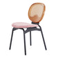 Modern Style Side Chair Upholstered King Louis Back Armless Dining Chair Pink 1 Piece Clearhalo 'Dining Chairs' 'Dining Tables & Seating' 'dining_chair' 'furn' 'furn_dining_chair' 'Furniture' 'furniture_dining_chair' 'Kitchen & Dining Furniture' 5043628